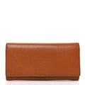 Dollar Calfskin Continental Flap Wallet Cuir