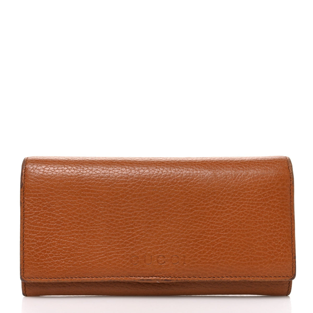 Dollar Calfskin Continental Flap Wallet Cuir