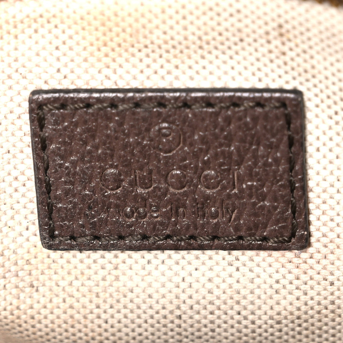 Monogram Jumbo GG Textured Dollar Calfskin Web Mini Crossbody Bag Camel Ebony New Acero