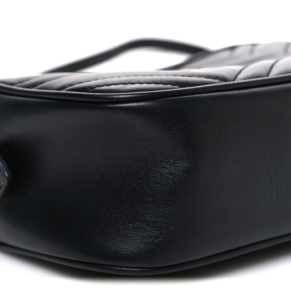 Calfskin Matelasse Small GG Marmont Chain Shoulder Bag Black