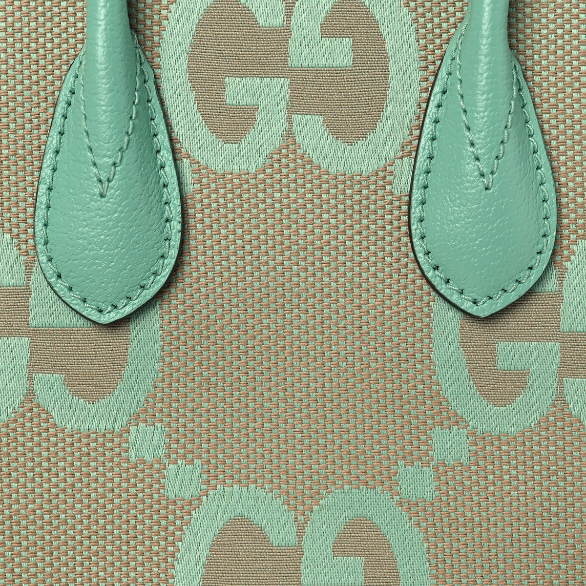 Monogram Jumbo GG Textured Dollar Calfskin Mini Tote Bag Pepperlight Mint