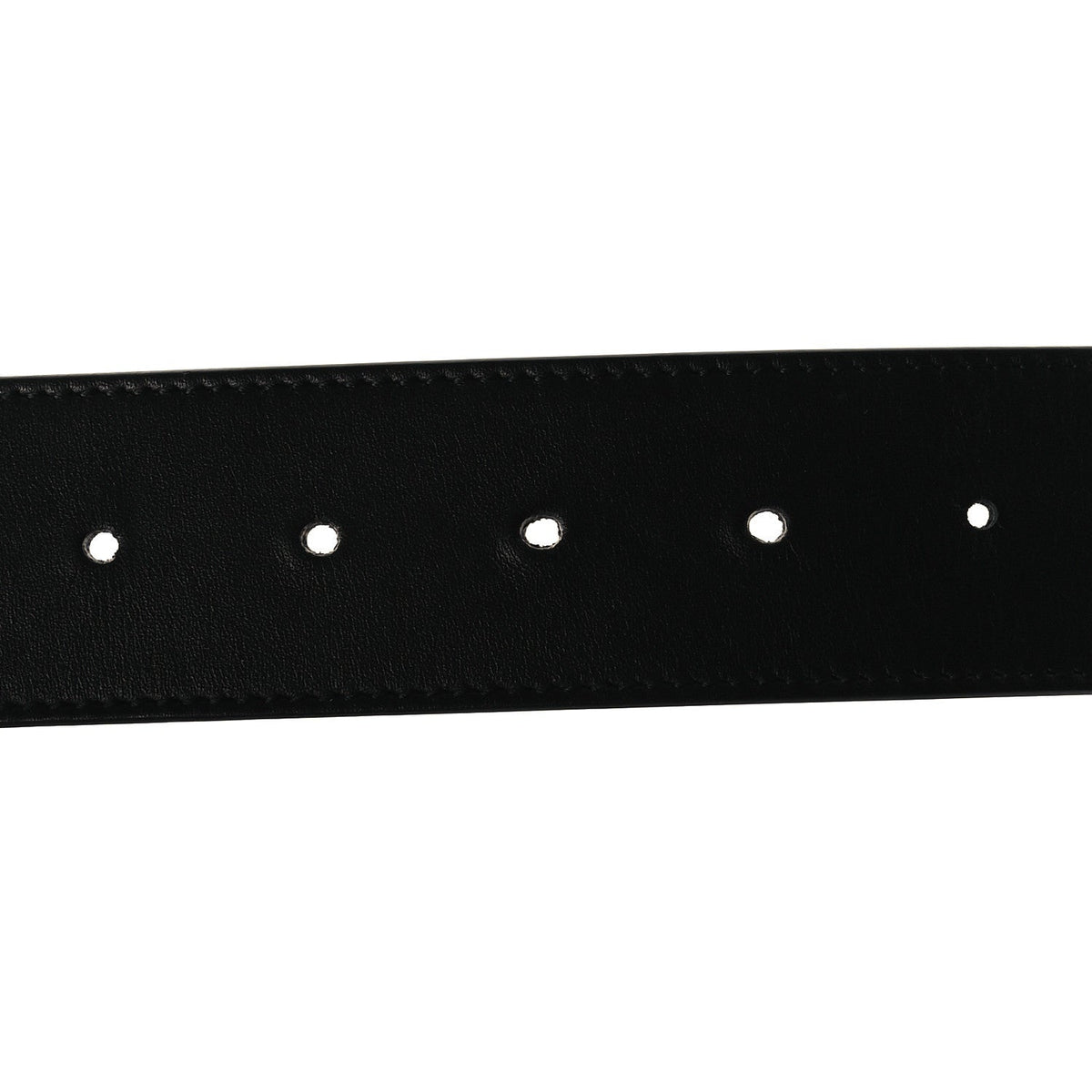 Moon Calfskin Pearl Double G 40mm Belt 85 34 Black Cream