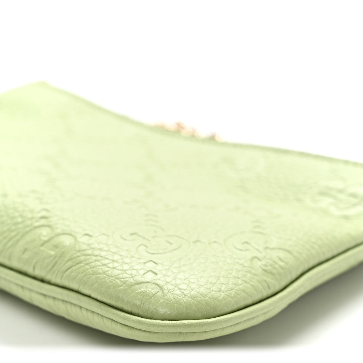 GG Grainy Calfskin Emblem Super Mini Shoulder Bag Sage Leaf