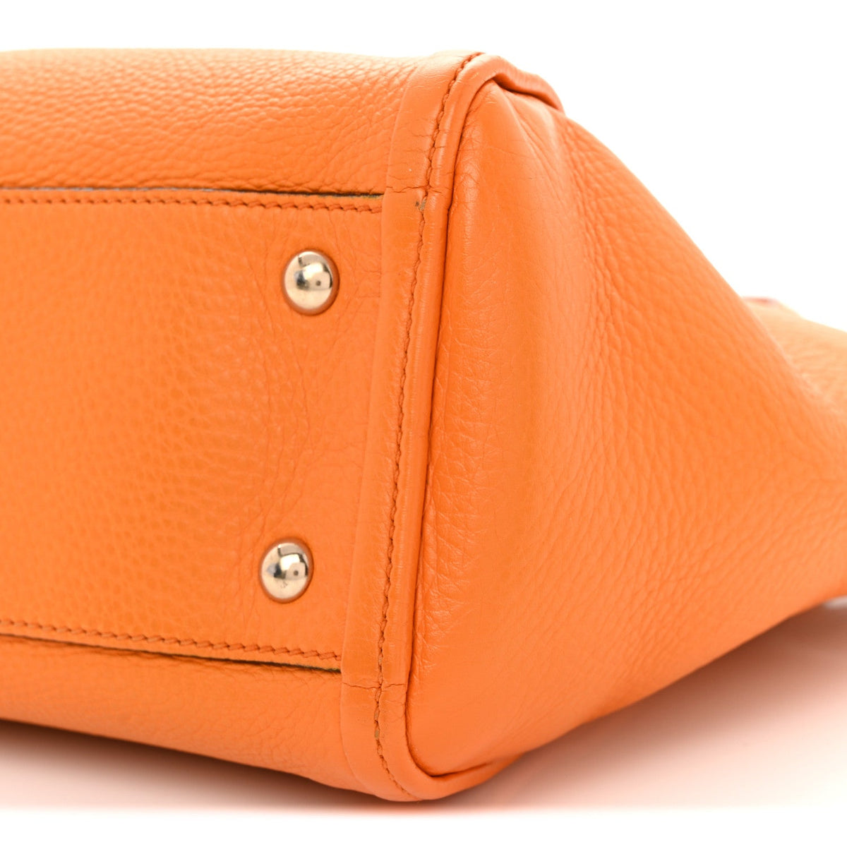 Pebbled Calfskin Small Soho Top Handle Bag Curcuma