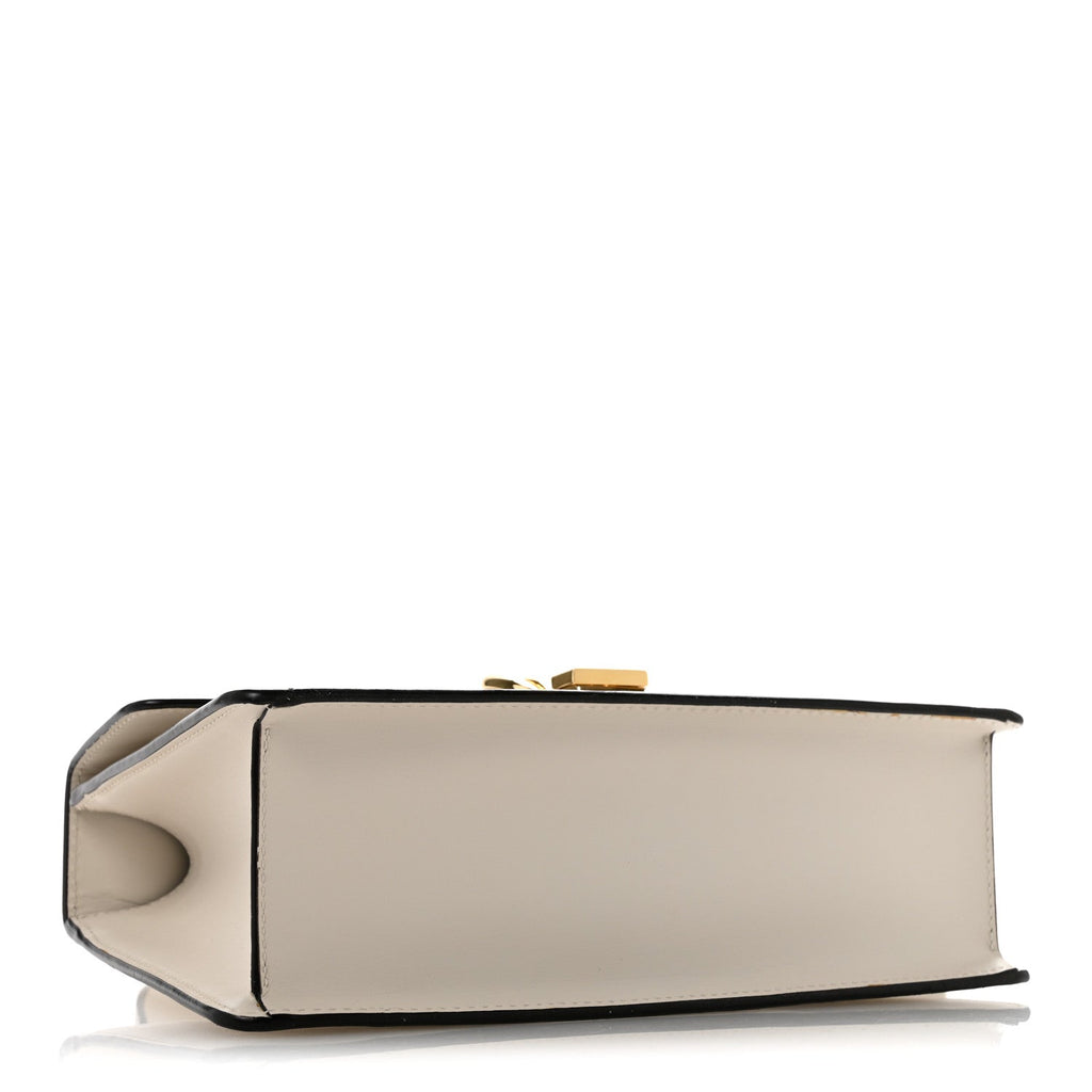 Calfskin Small Sylvie Shoulder Bag Off White