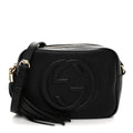 Pebbled Calfskin Soho Disco Bag Black