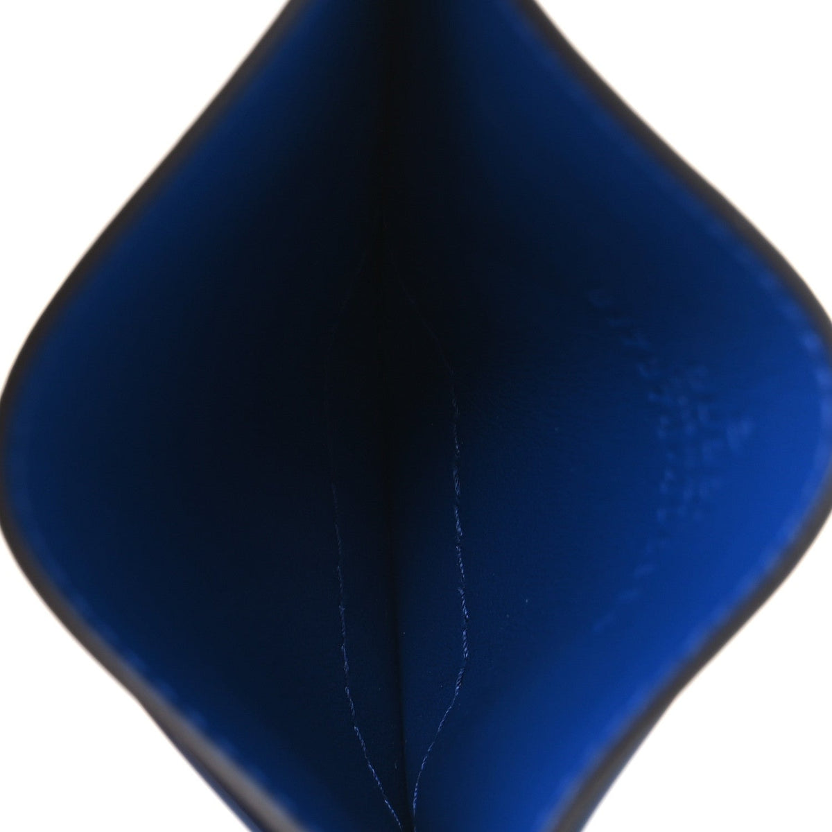 Calfskin Lux Man Card Case Metal Blue