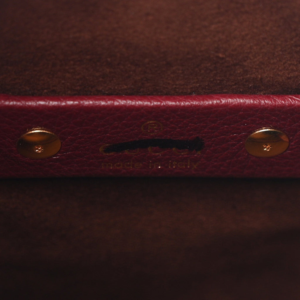 Grained Calfskin Softbit Medium Shoulder Bag Rosso Ancora