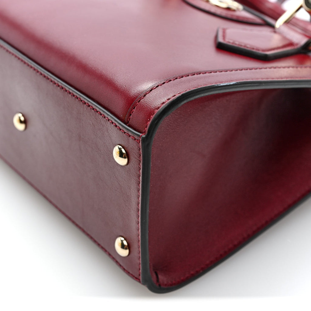 Sweetbread Calfskin Mini Diana Tote Bag Rosso Ancora
