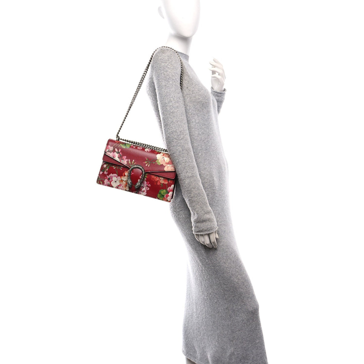 Calfskin Blooms Print Small Dionysus Shoulder Bag Romantic Cherry Multicolor