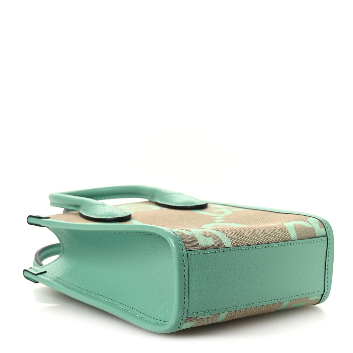 Monogram Jumbo GG Textured Dollar Calfskin Mini Tote Bag Pepperlight Mint