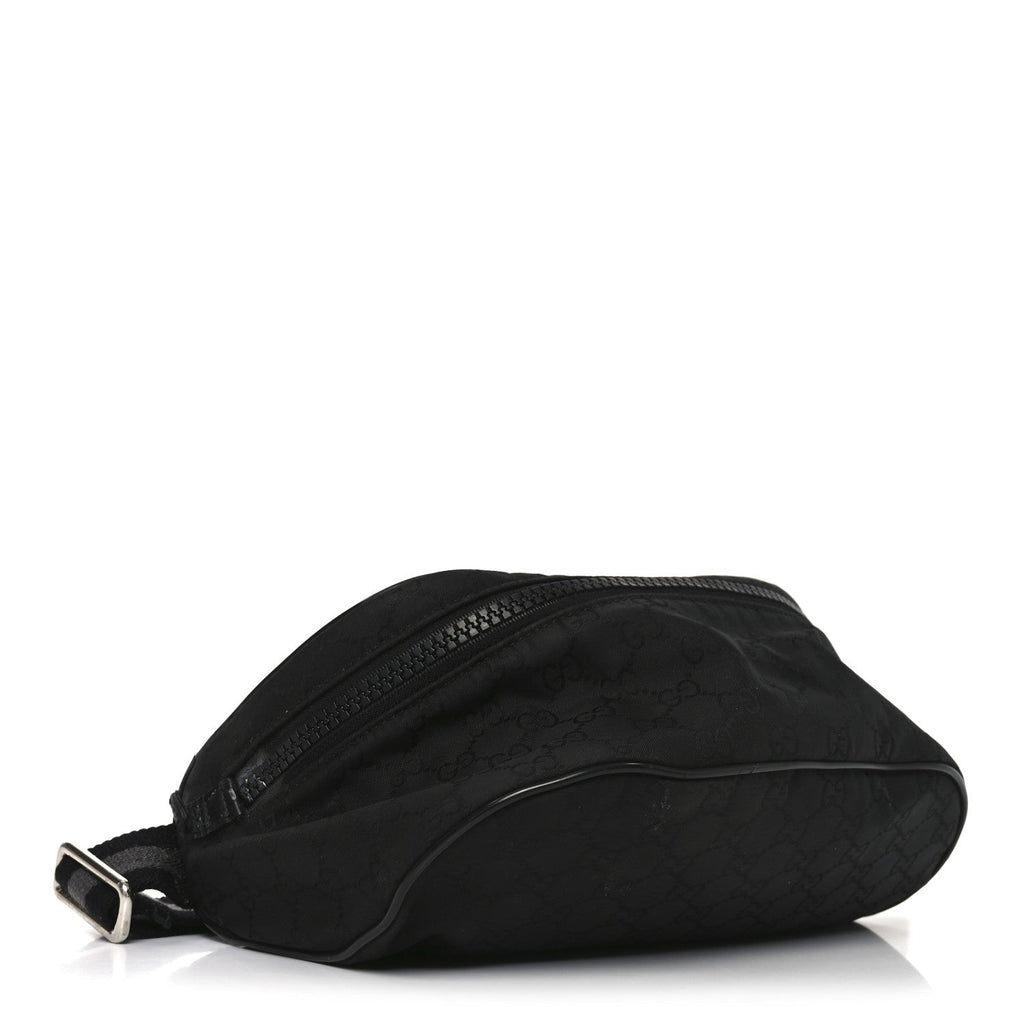 Nylon Monogram Fanny Pack Belt Bag Black
