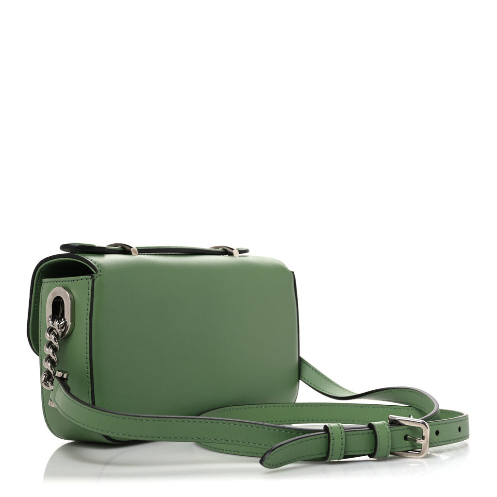 Senna Calfskin Petite GG Top Handle Shoulder Bag Green Soil Grass