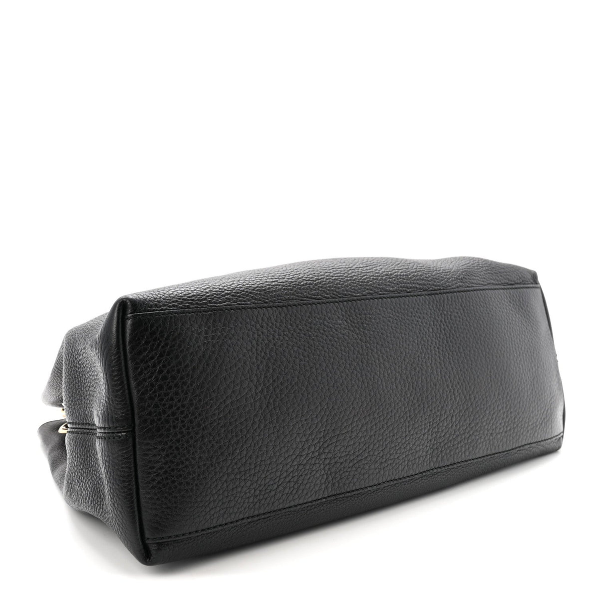 Pebbled Calfskin Medium Soho Chain Shoulder Bag Black