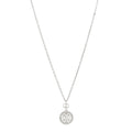 18K White Gold Diamond 10mm Icon Twirl Pendant Necklace