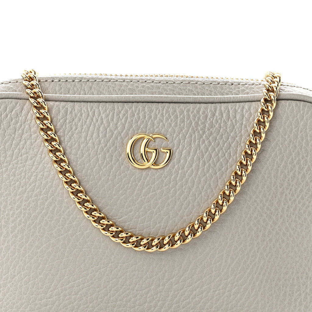 Dollar Calfskin Super Mini GG Marmont Chain Shoulder Bag Deep Grey