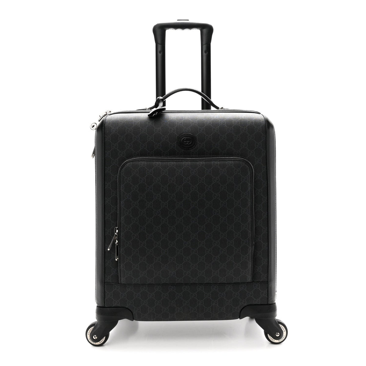 GG Supreme Monogram Calfskin Carry On Trolley Black