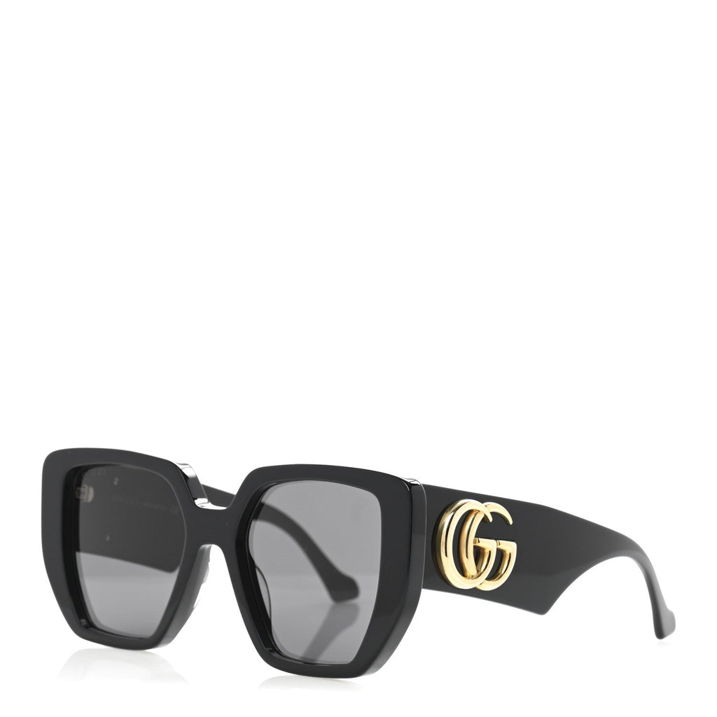 Acetate Square Frame Sunglasses GG0956S Black