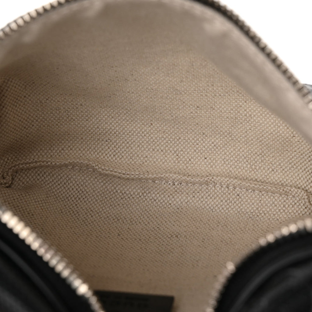 Calfskin GG Tennis Embossed Belt Bag Black