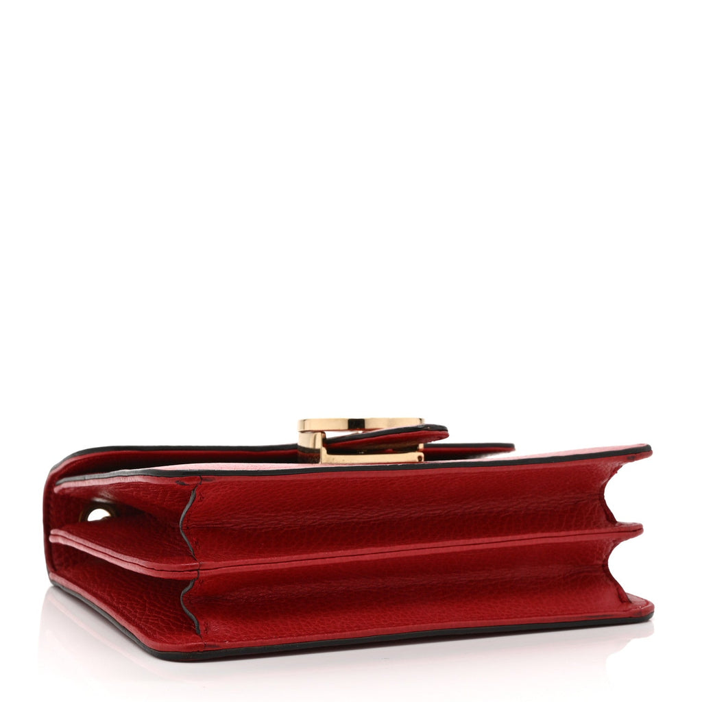 Dollar Calfskin Small Interlocking G Shoulder Bag Red