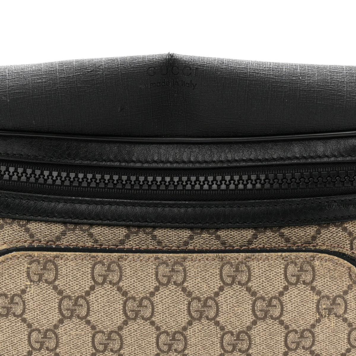 GG Supreme Monogram Belt Bag Black