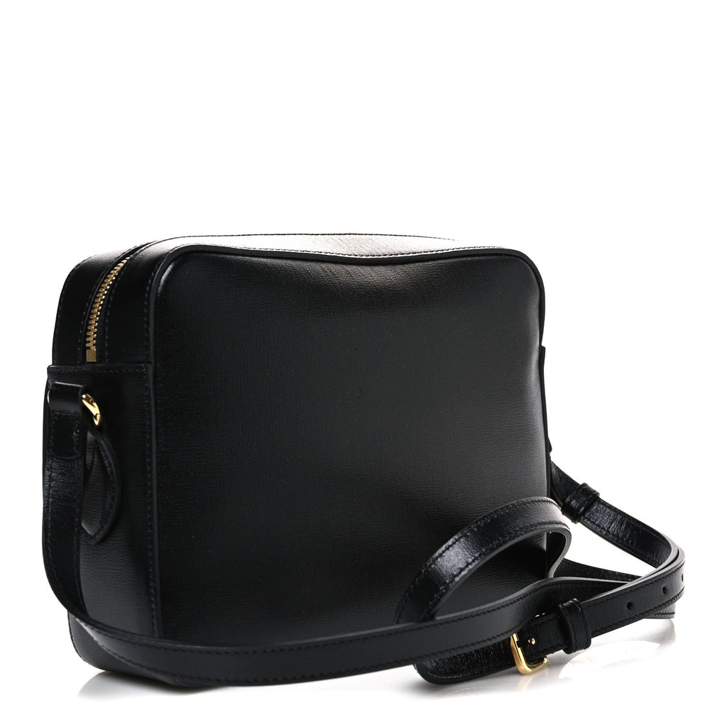 Textured Calfskin Small Horsebit 1955 Shoulder Bag Black