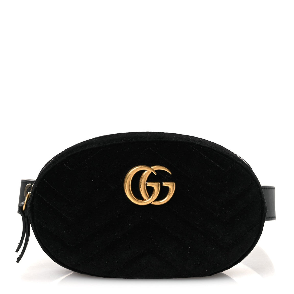 Velvet Matelasse GG Marmont Belt Bag Black 95 38 Black