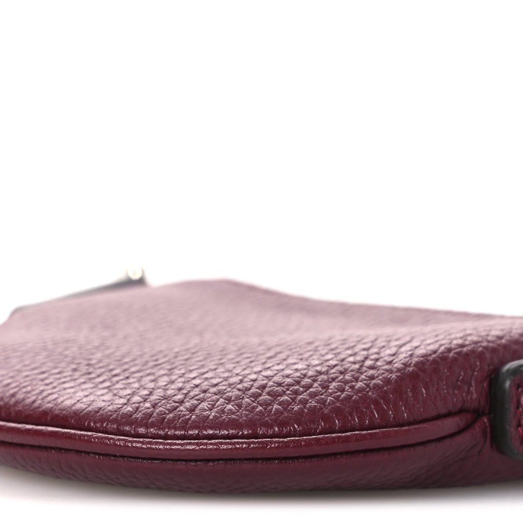 Pebbled Calfskin Mini B Shoulder Bag Red