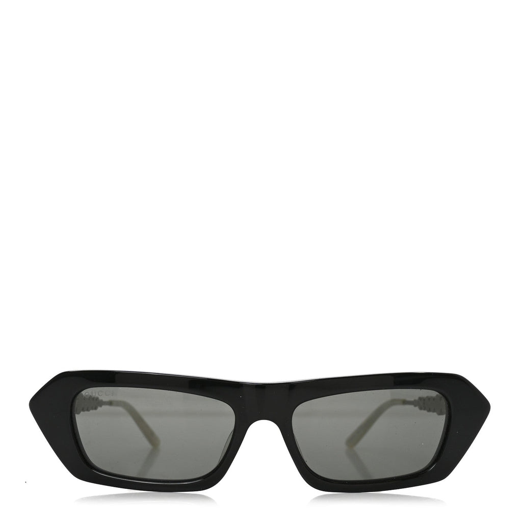 Acetate Crystal Rectangle Sunglasses GG0642S Black Gold
