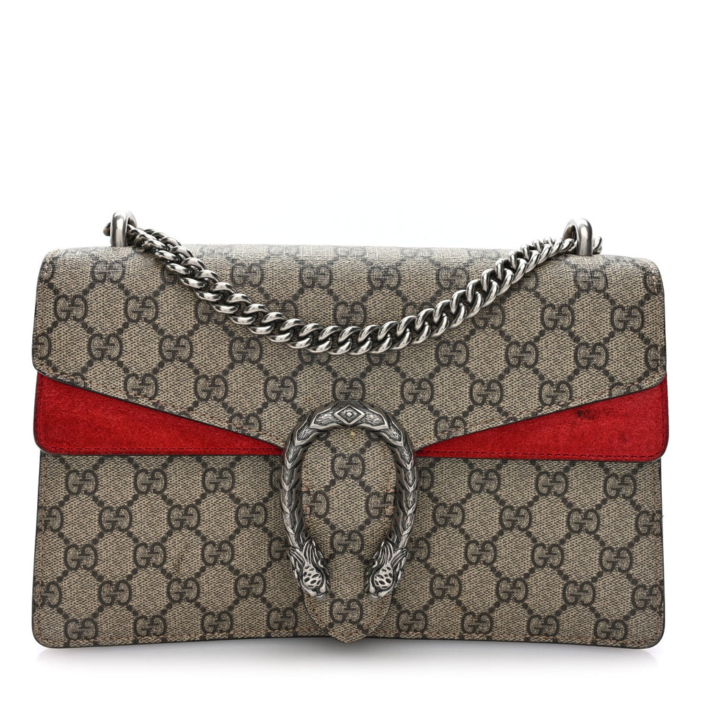 GG Supreme Monogram Small Dionysus Shoulder Bag Red