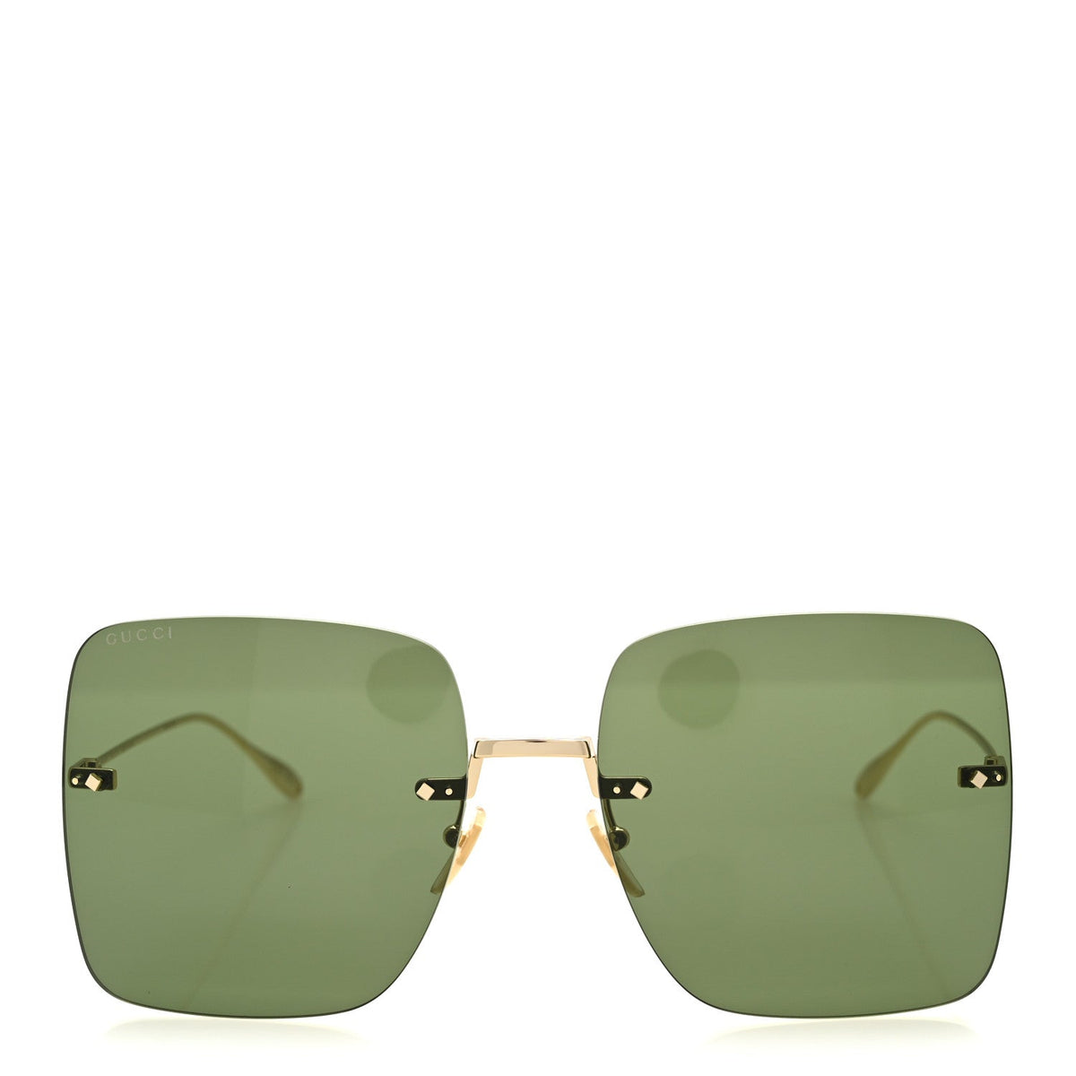 Acetate Detachable Charm Square Frame Sunglasses GG1147S Green