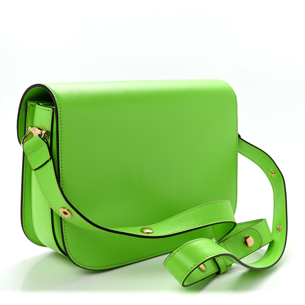 Azalea Calfskin Horsebit 1955 Shoulder Bag Electric Green