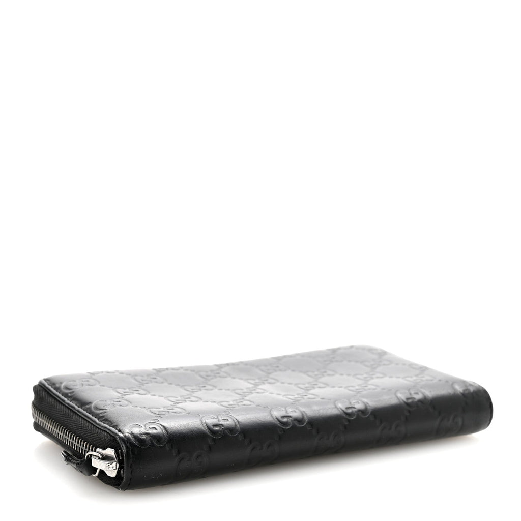 Guccissima Signature Microguccissima Bree Zip Around Wallet Black