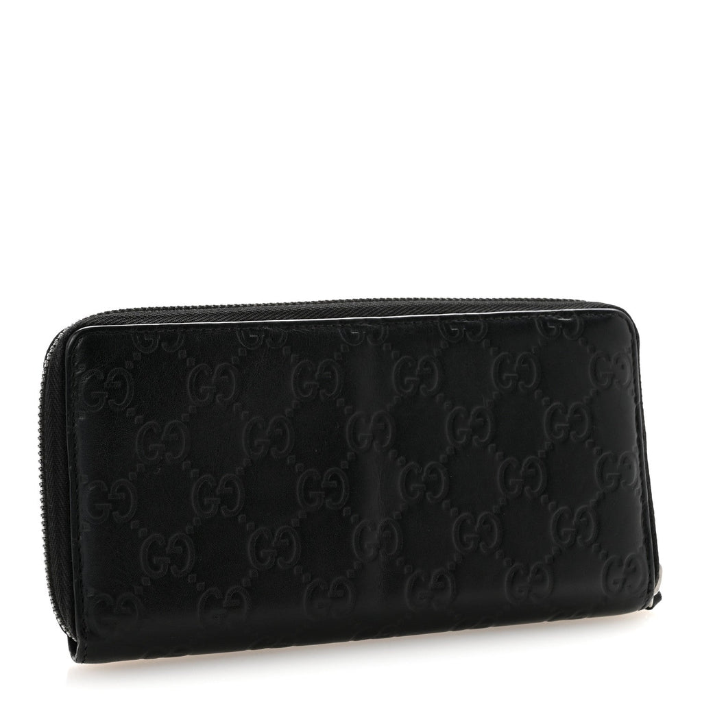 Guccissima Signature Microguccissima Bree Zip Around Wallet Black