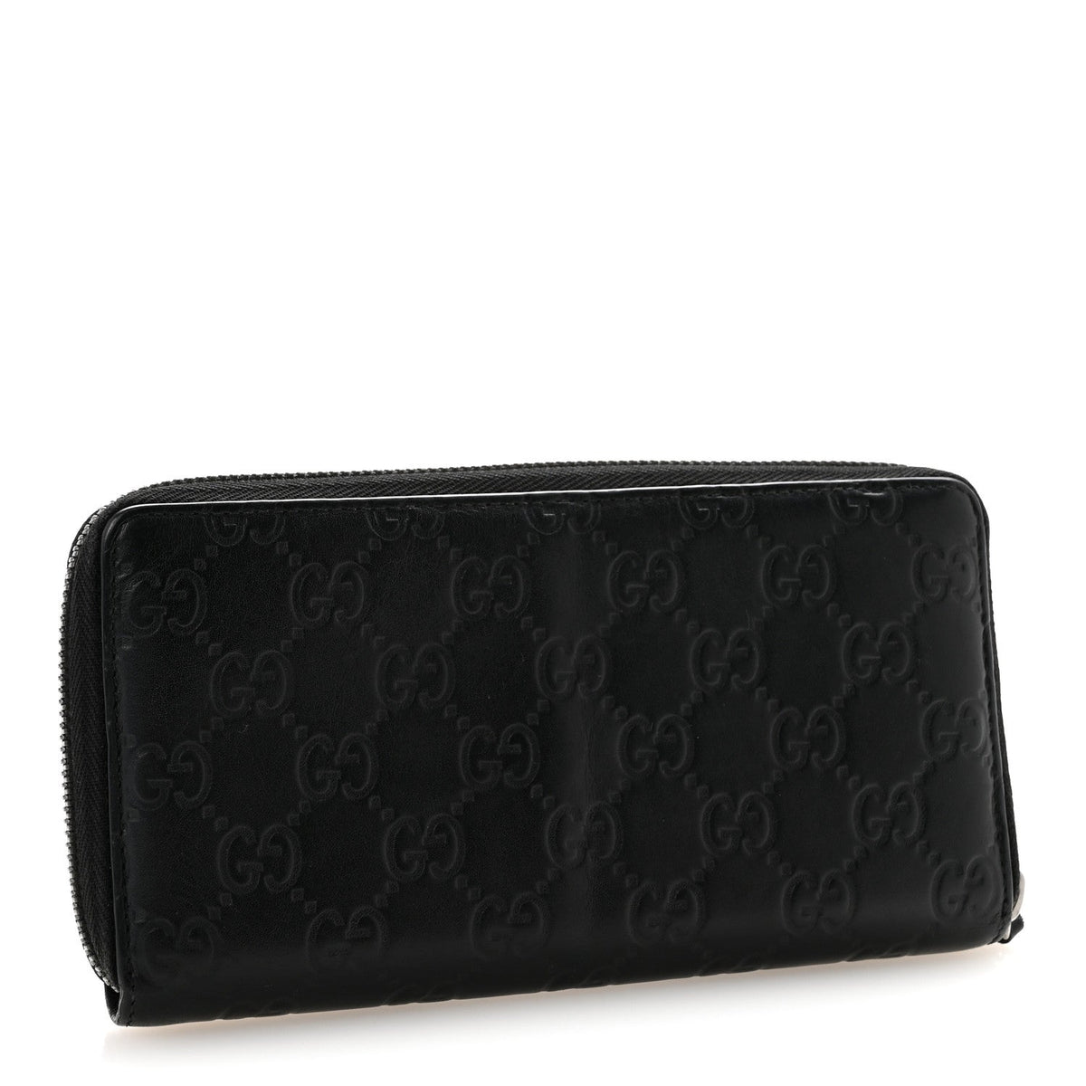 Guccissima Signature Microguccissima Bree Zip Around Wallet Black