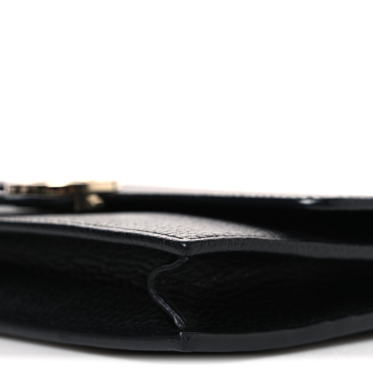 Dollar Calfskin Interlocking G Chain Wallet Black