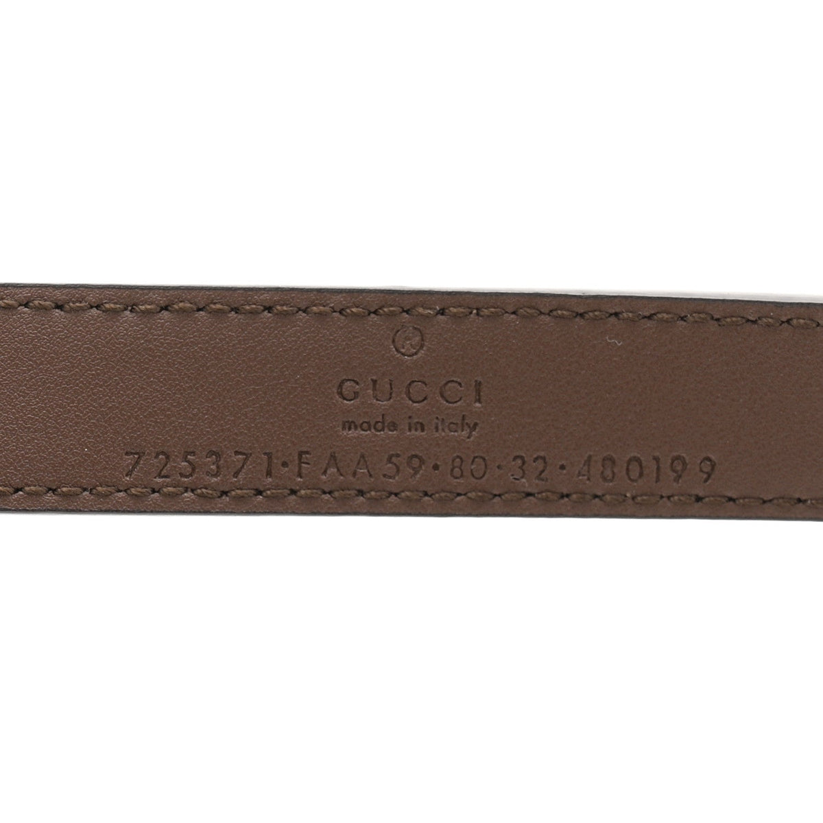GG Supreme Monogram Calfskin Strawberry Buckle Thin Belt 80 32 Beige Ebony New Acero