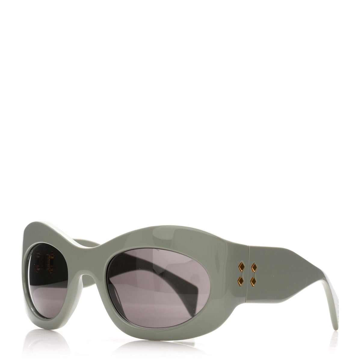 Acetate Frame Oval Sunglasses GG1463S Light Green