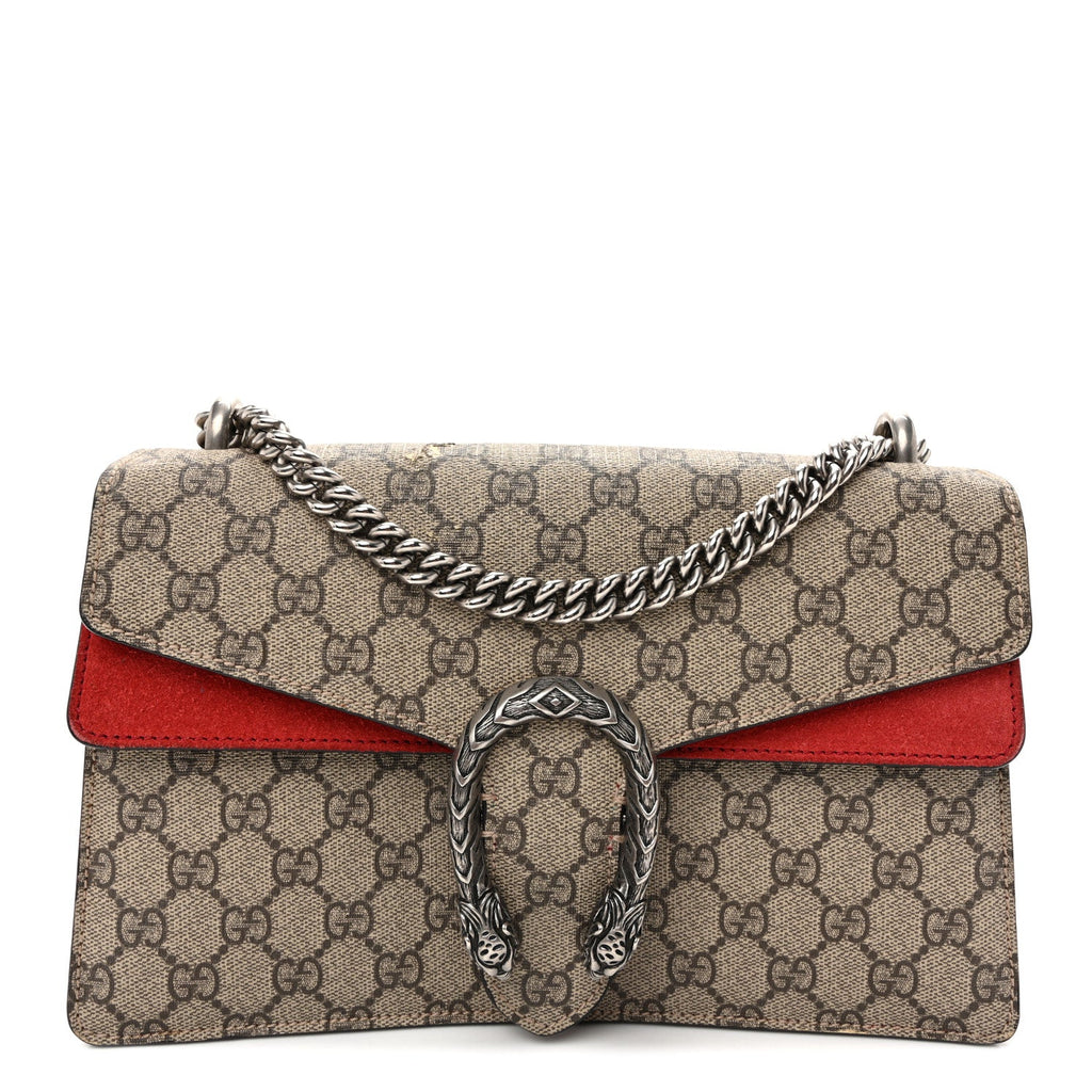 GG Supreme Monogram Small Dionysus Shoulder Bag Red