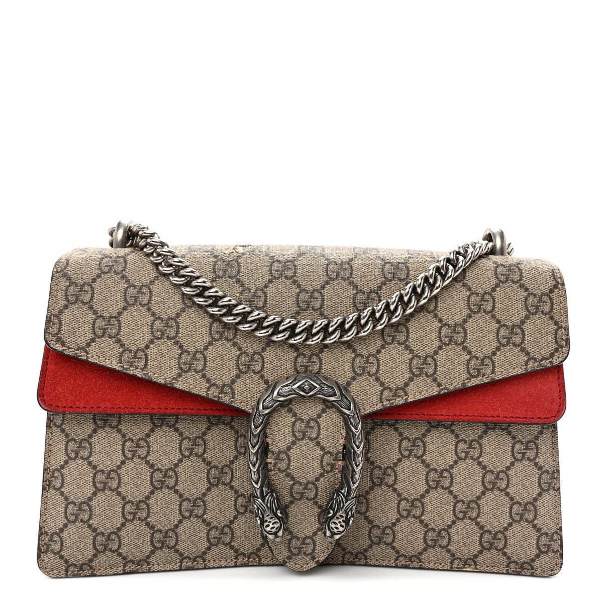 GG Supreme Monogram Small Dionysus Shoulder Bag Red