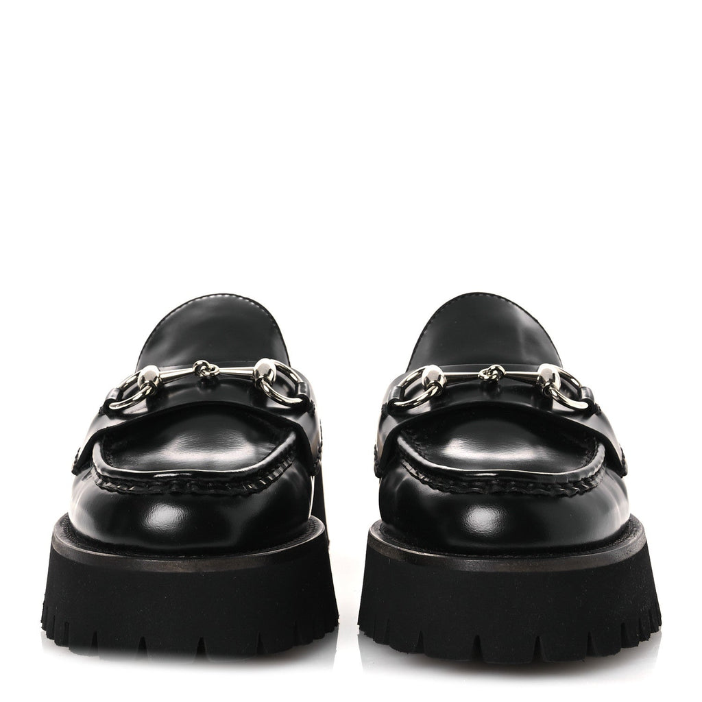Cordovan Lux Womens Sylke Horsebit Platform Mules 37 Black