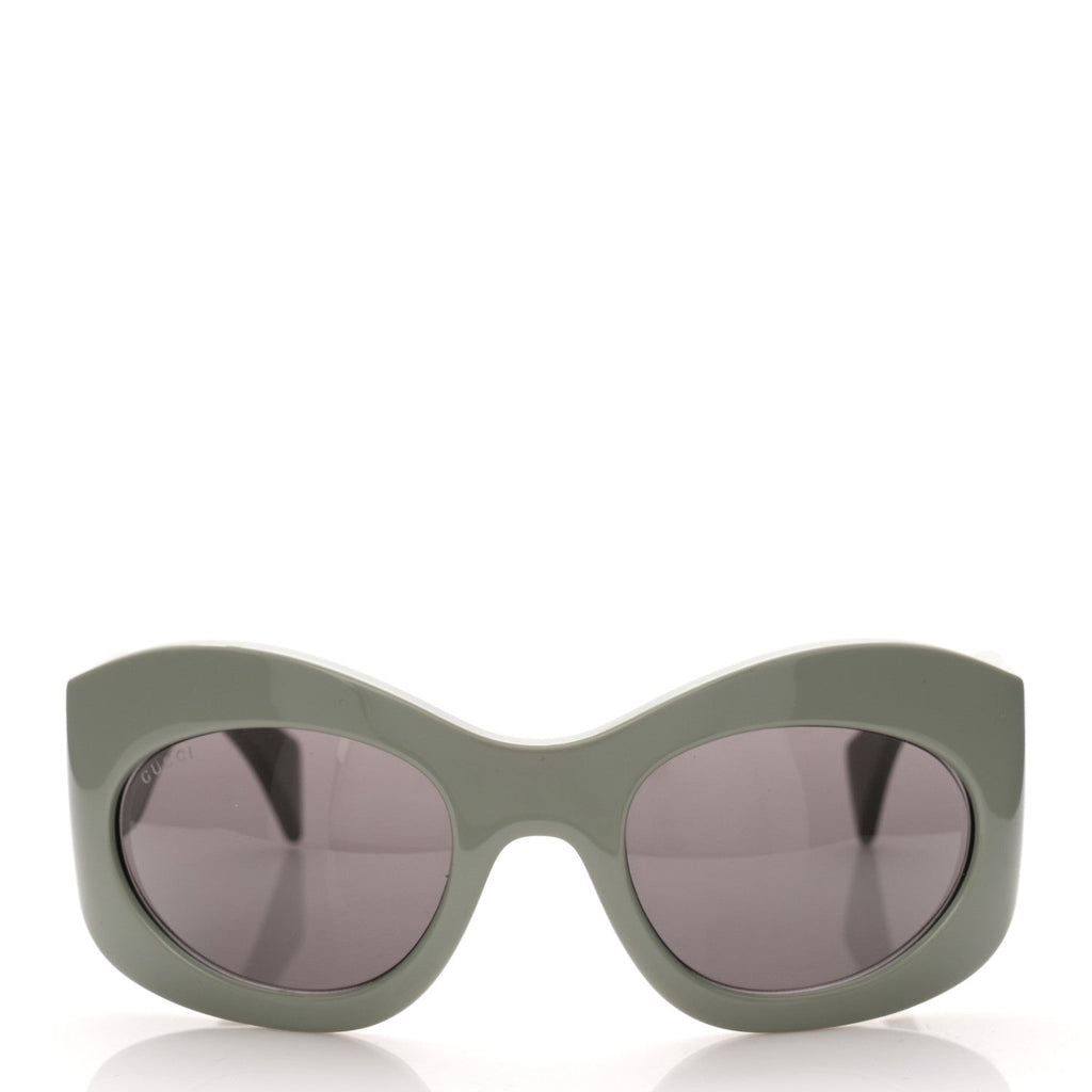 Acetate Frame Oval Sunglasses GG1463S Light Green