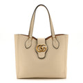 New Sakai Calfskin Lux Small Dahlia Tote Mystic White