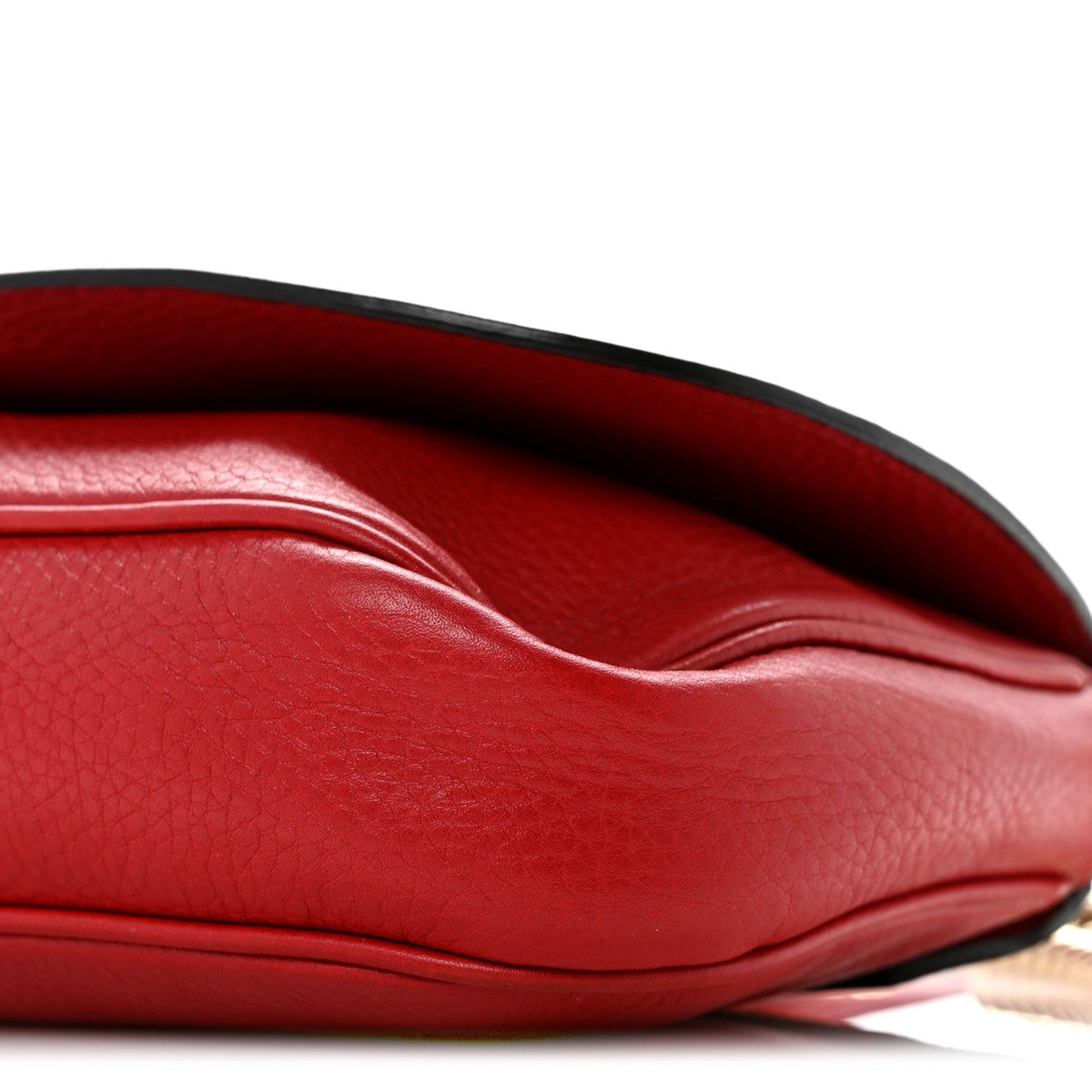 Pebbled Calfskin Medium Soho Flap Crossbody Tabasco Red