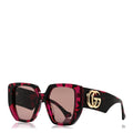 Acetate Square Frame Sunglasses GG0956S Black Pink