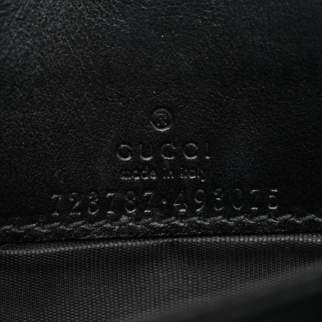 Calfskin GG Matelasse Chain Wallet Black