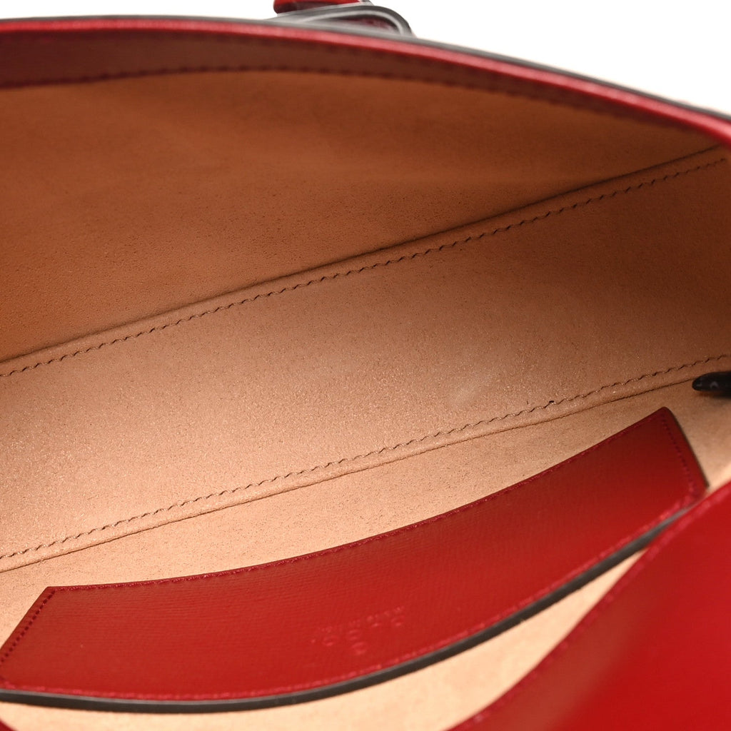 Azalea Calfskin Web Monochrome Horsebit 1955 Shoulder Bag New Cherry Red New Cherry Red