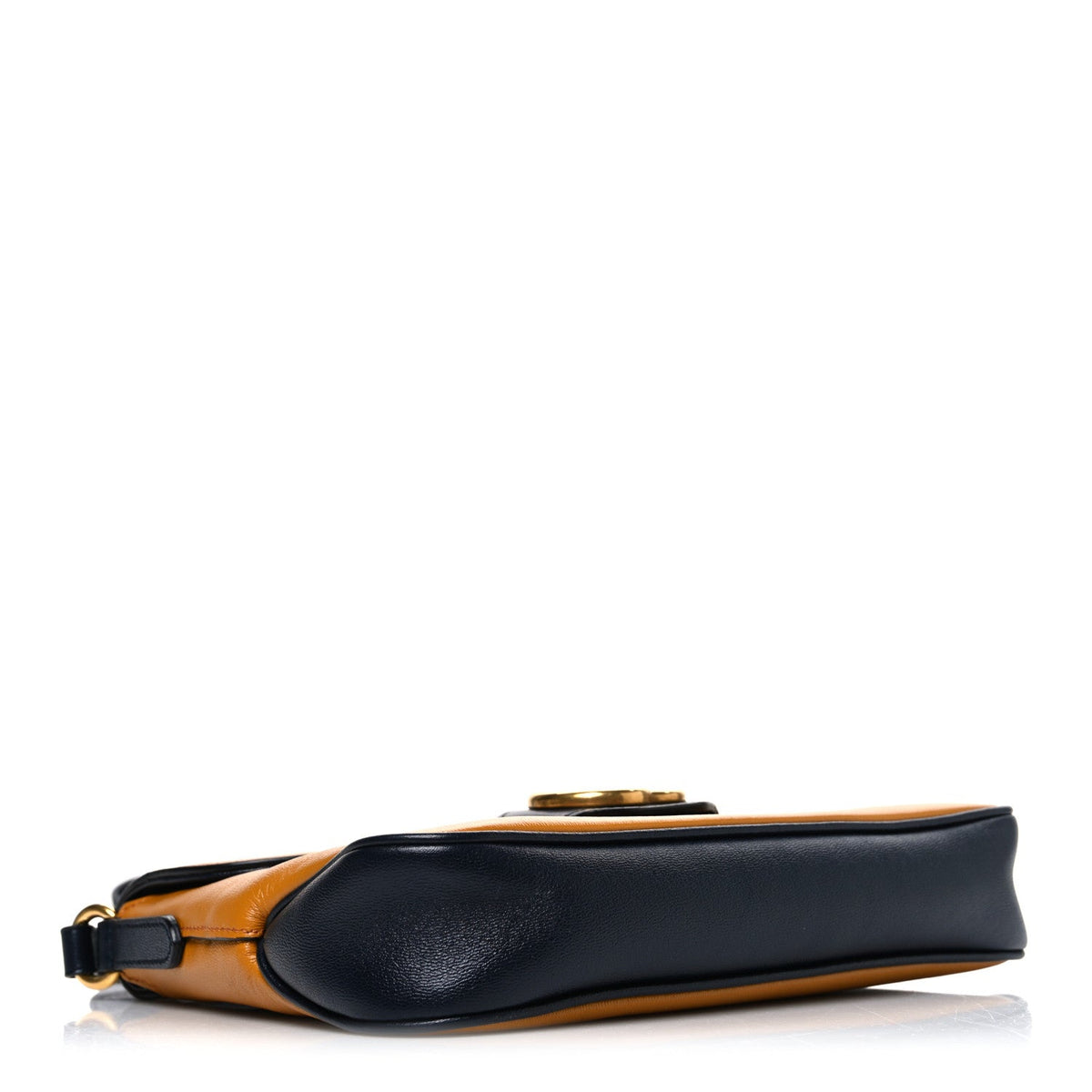 New Sakai Calfskin Lux Small Dahlia Messenger Shoulder Bag Yellow Black