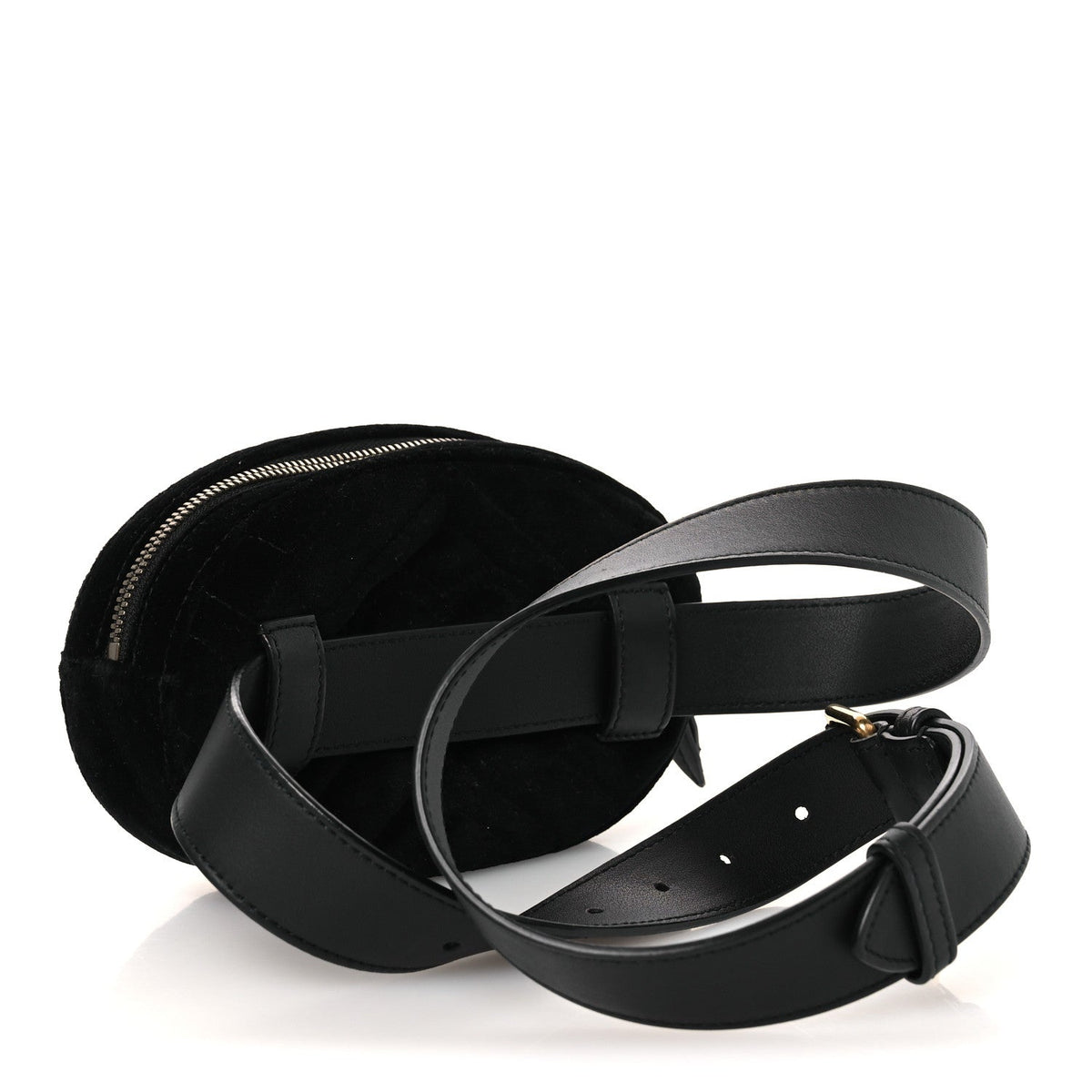 Velvet Matelasse GG Marmont Belt Bag Black 95 38 Black