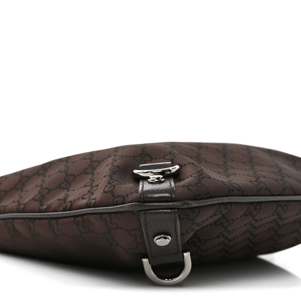 Nylon Monogram Abbey Messenger Bag Dark Brown